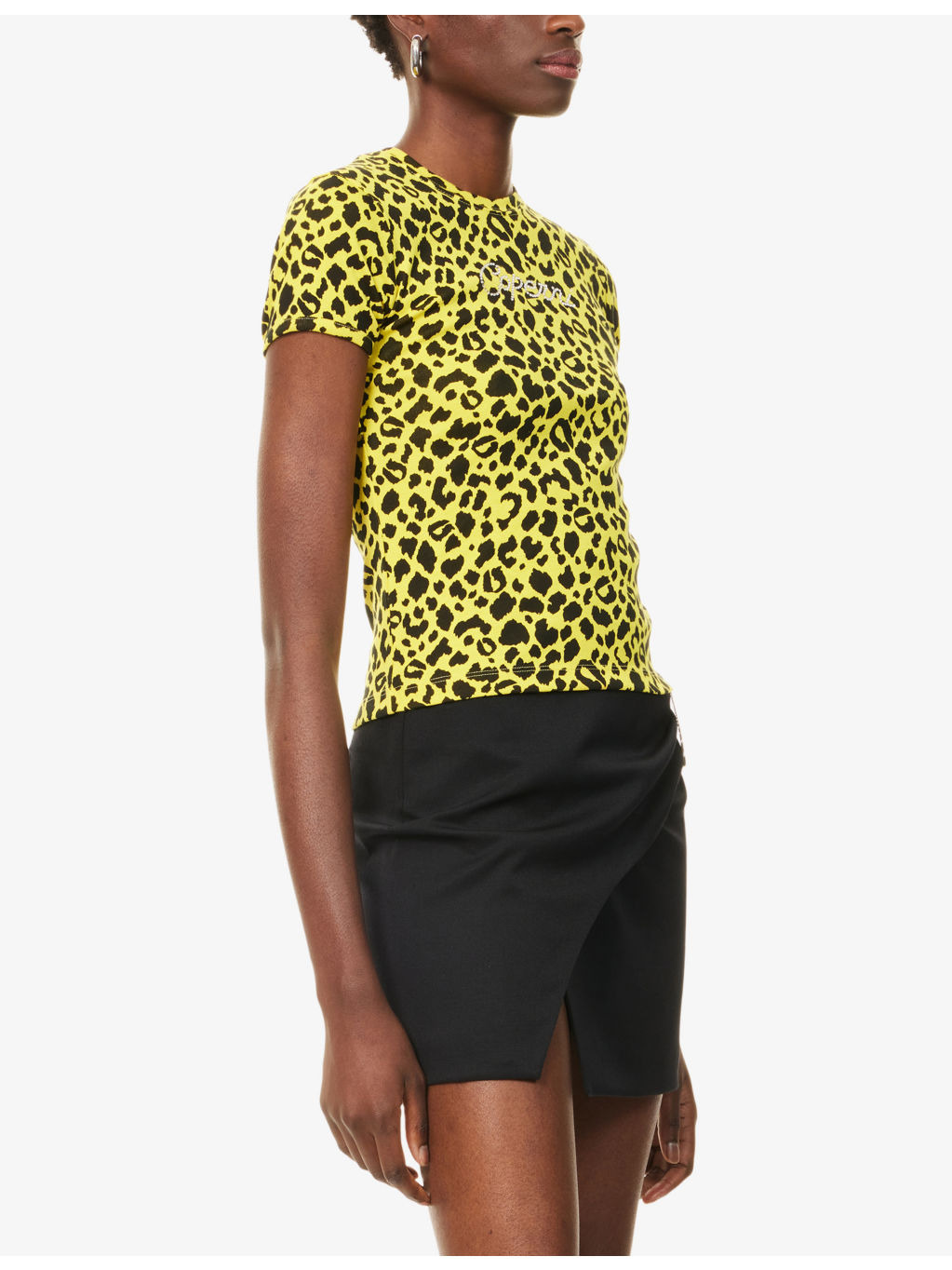 Crystals Leopard-Print Cotton-Jersey T-Shirt - 3