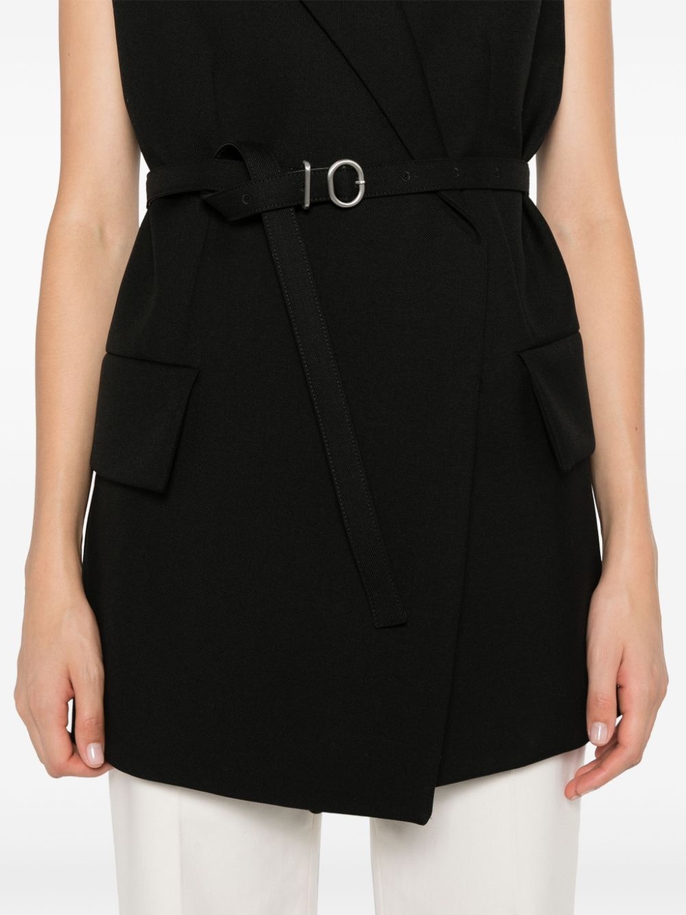 wool sleeveless coat - 5