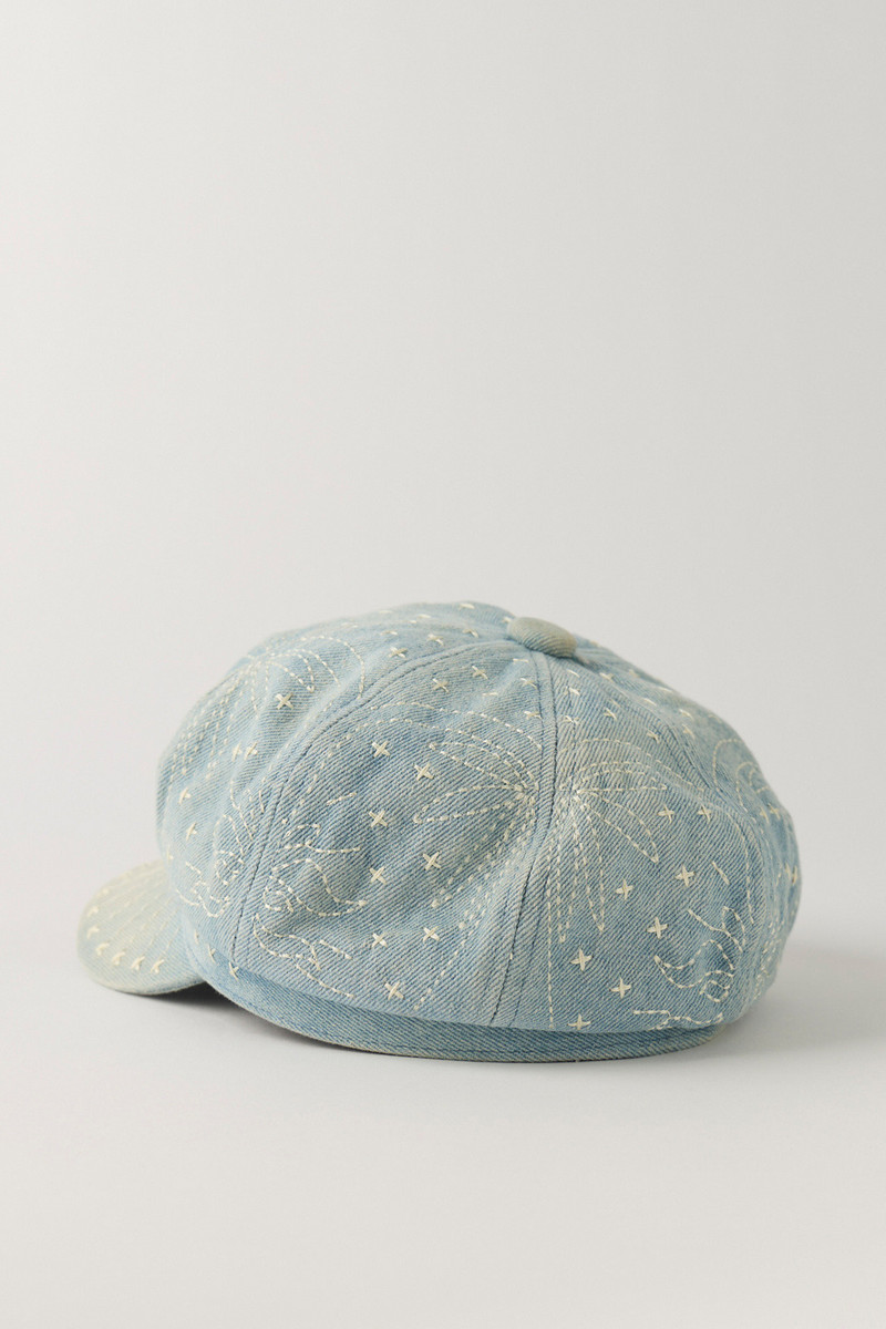 Denim Embroidered Cadet Hat 4