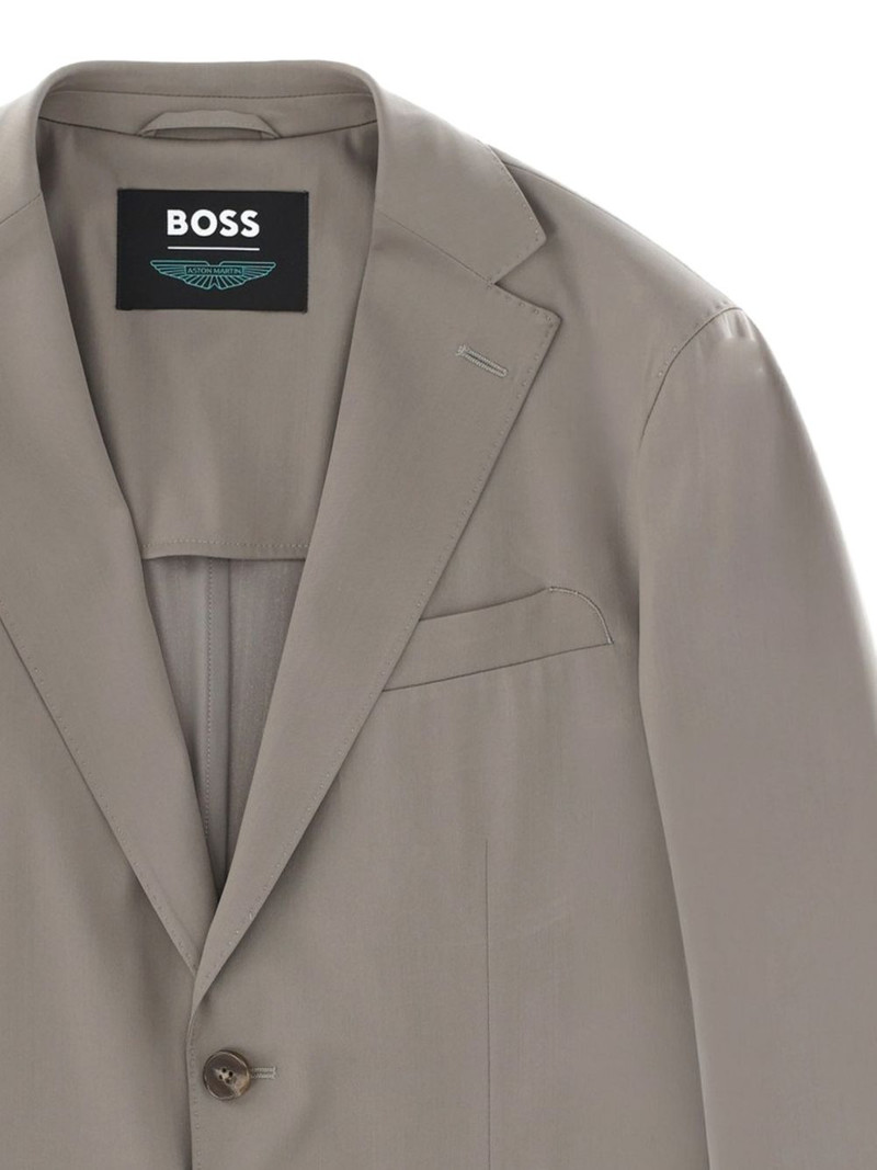 BOSS button leather jacket outlook