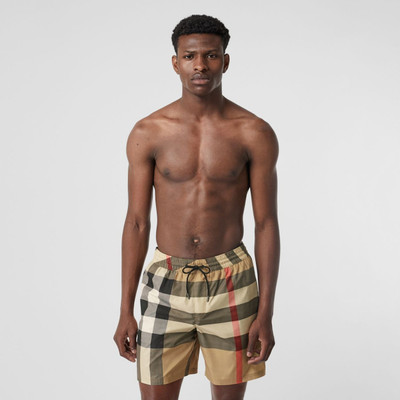 Burberry Check Drawcord Swim Shorts outlook