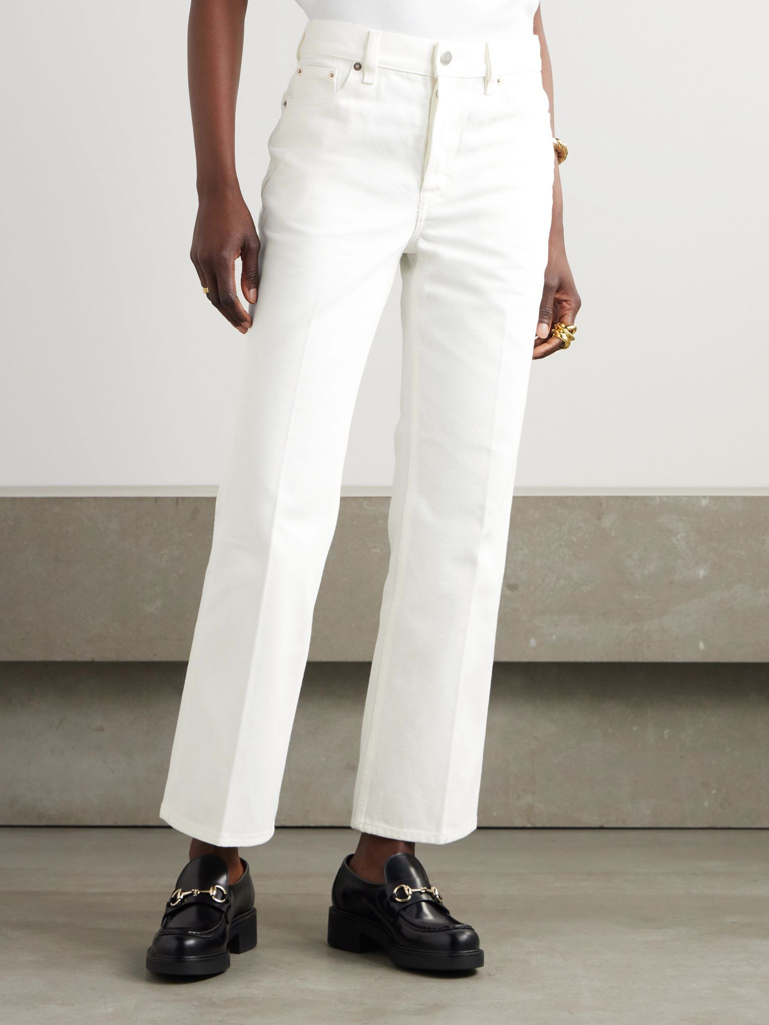 Mid-rise flared jeans Off-white - 3