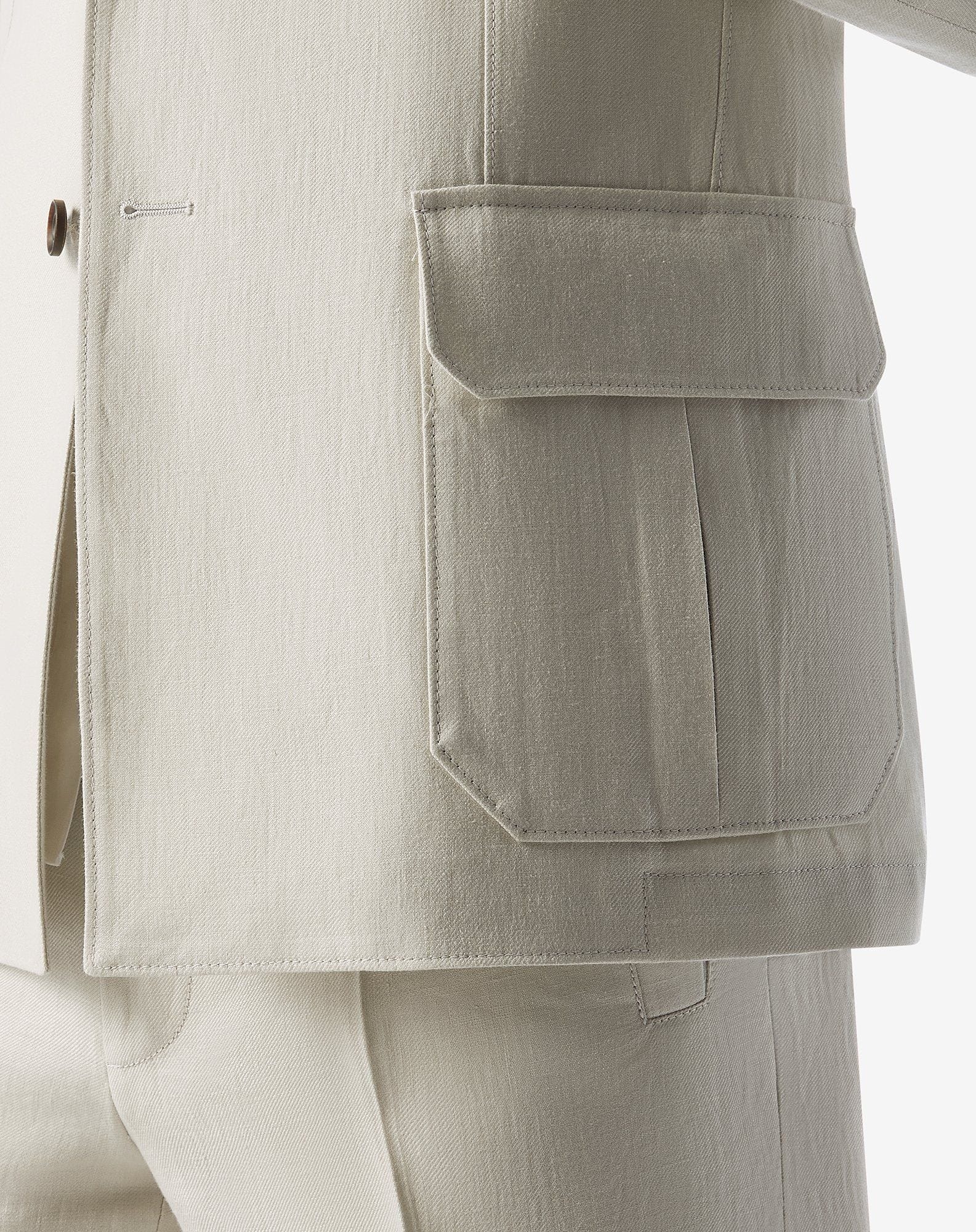 Ivory pure linen jacket - 5