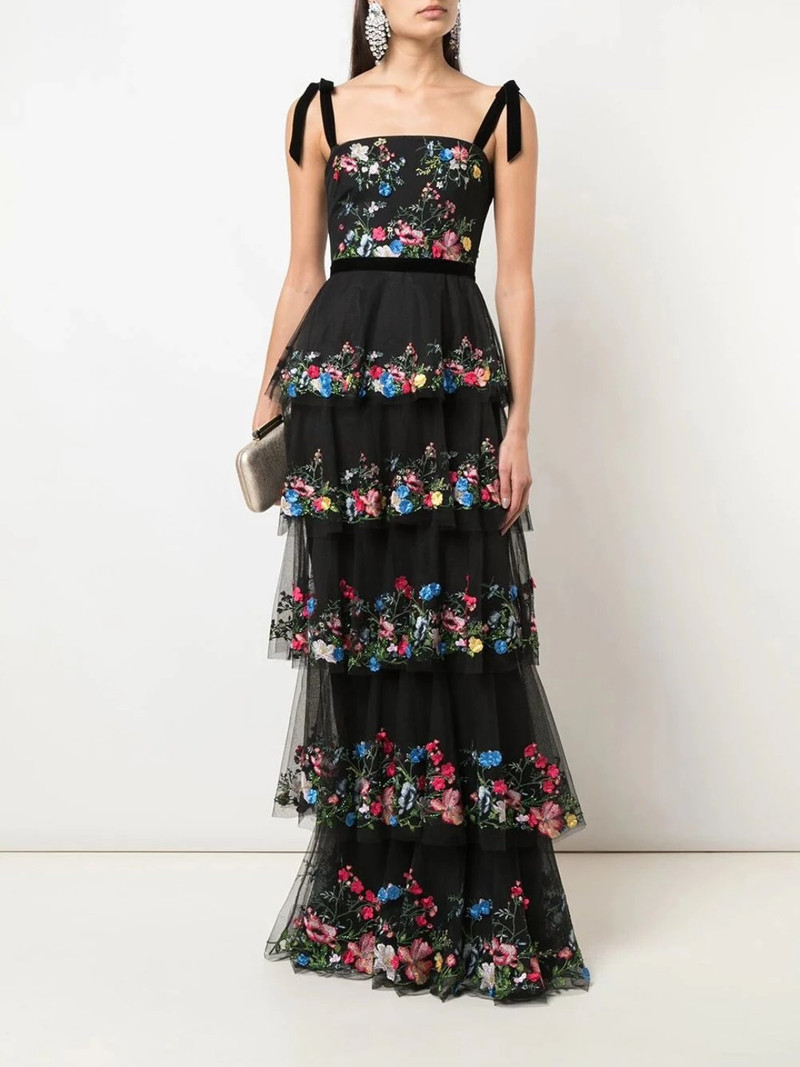 5-TIER 3D EMBROIDERED TULLE GOWN 1