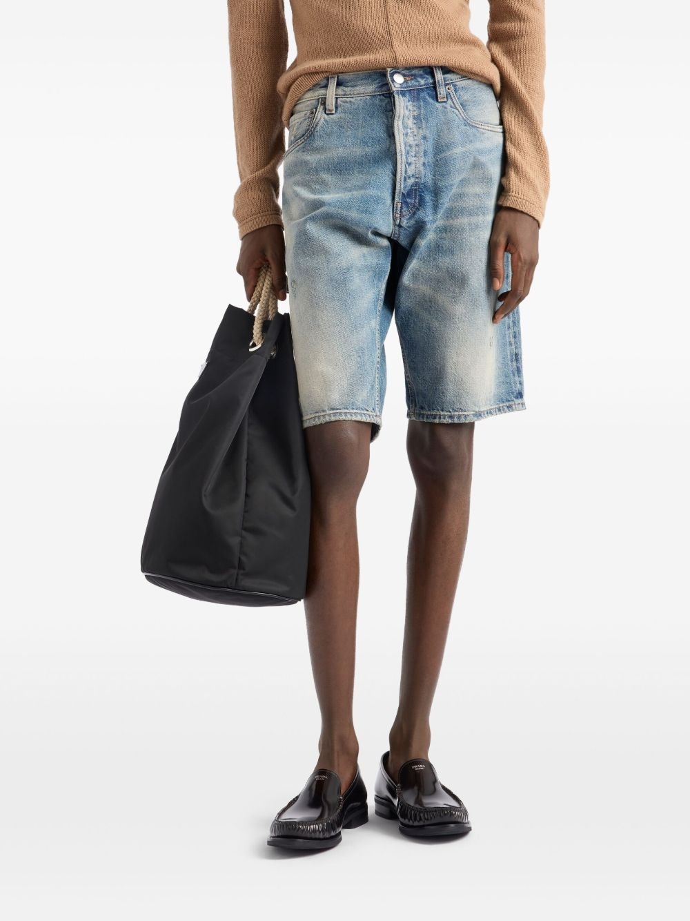 denim bermuda shorts - 4