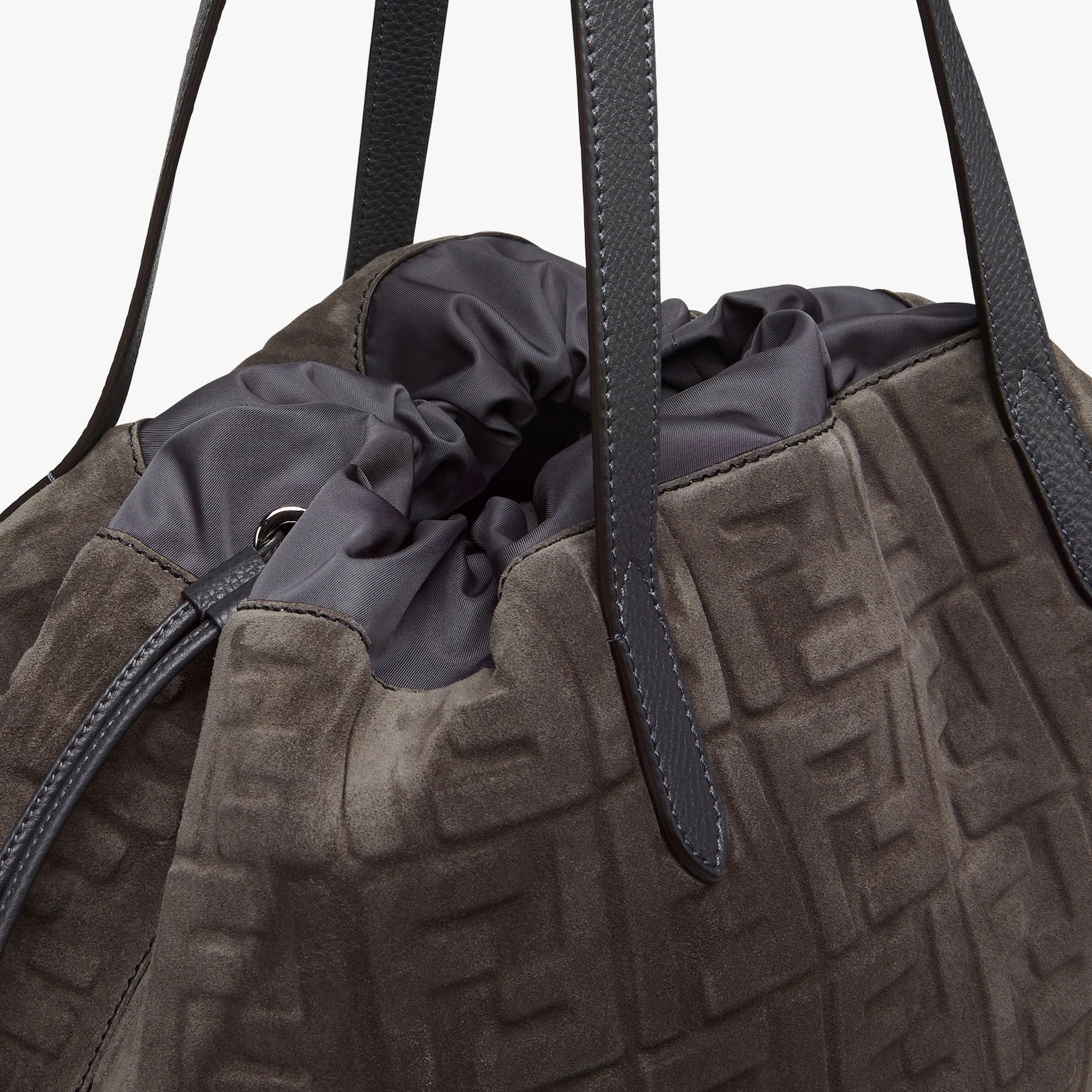 Dark gray suede bag - 5