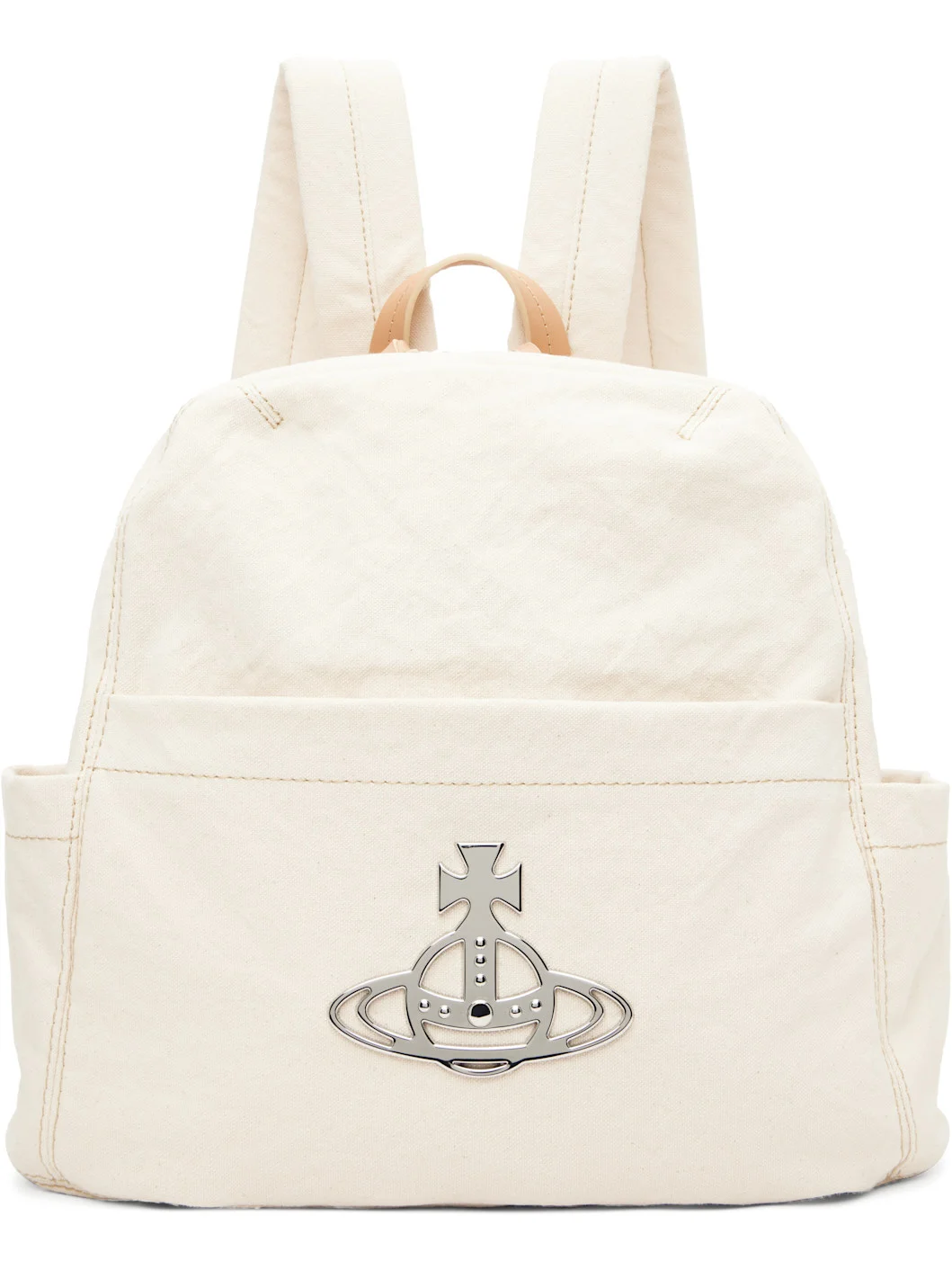Beige George Medium Backpack - 1