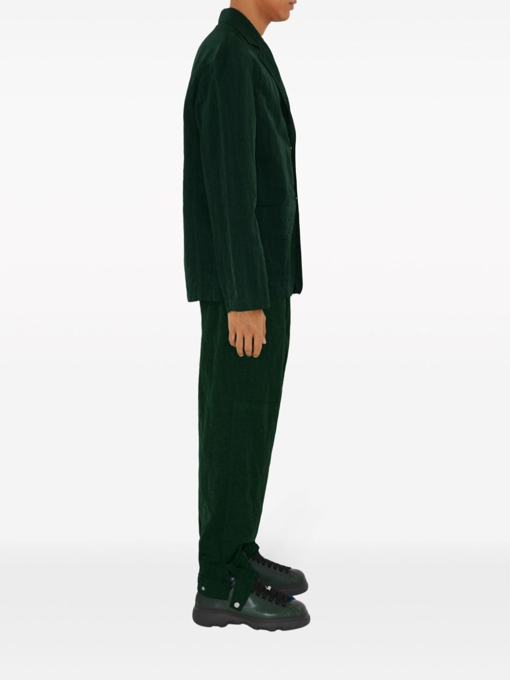 notched-lapels single-breasted blazer - 3