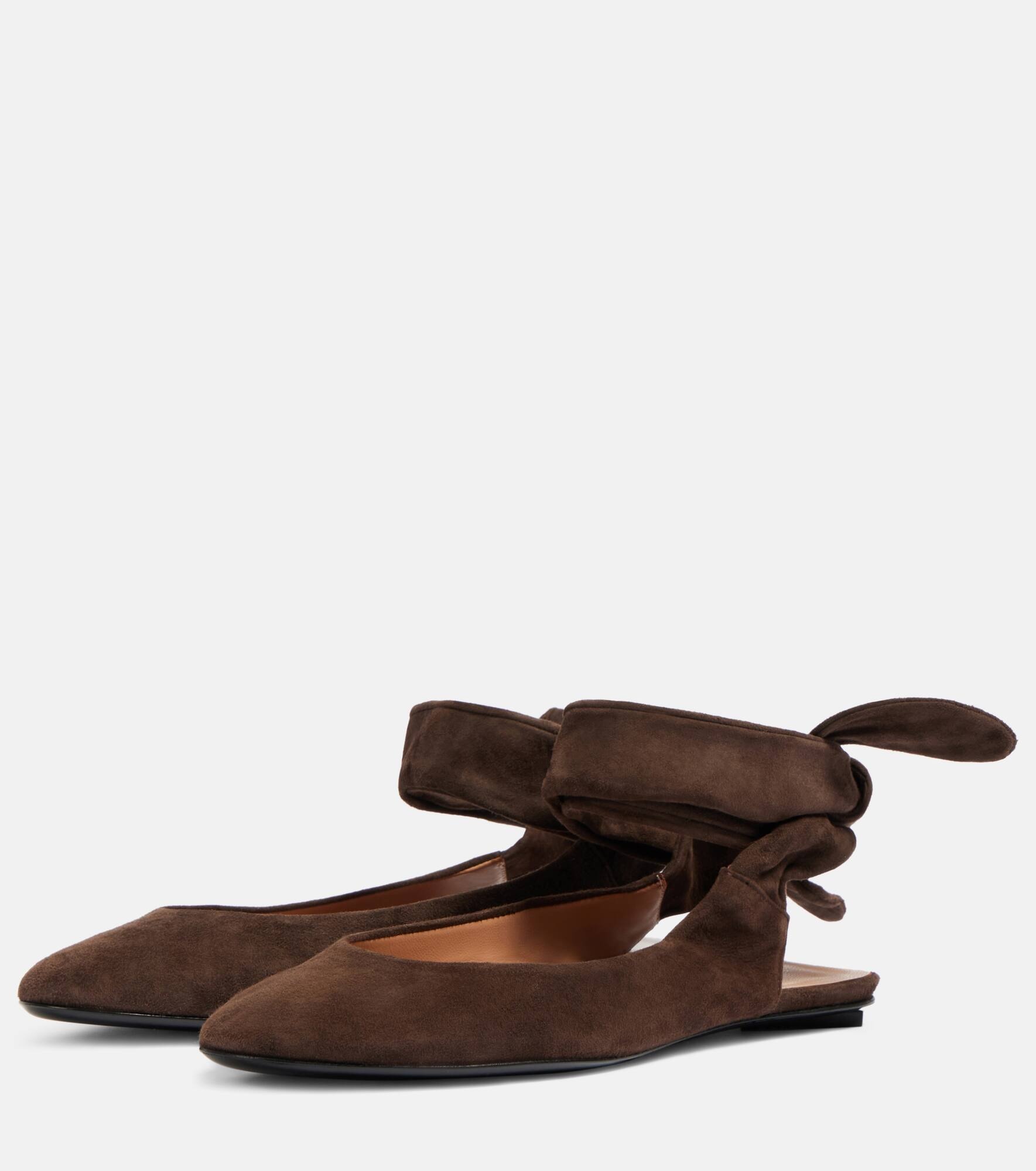Cloe suede slingback flats - 4