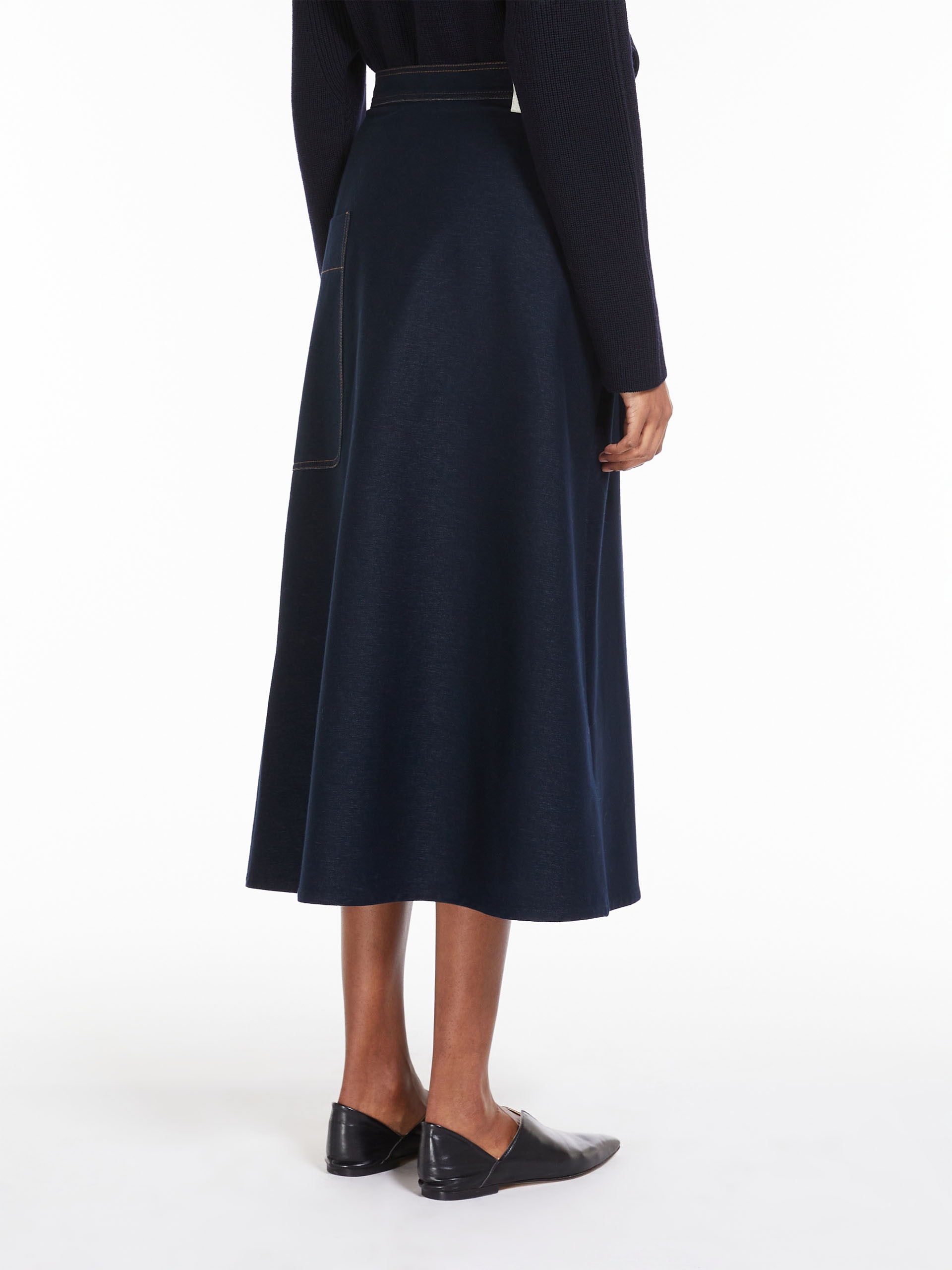 ROBIN Jersey denim skirt - 4