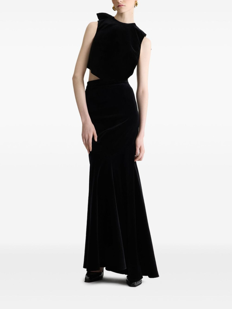 PATOU peplum velvet skirt outlook