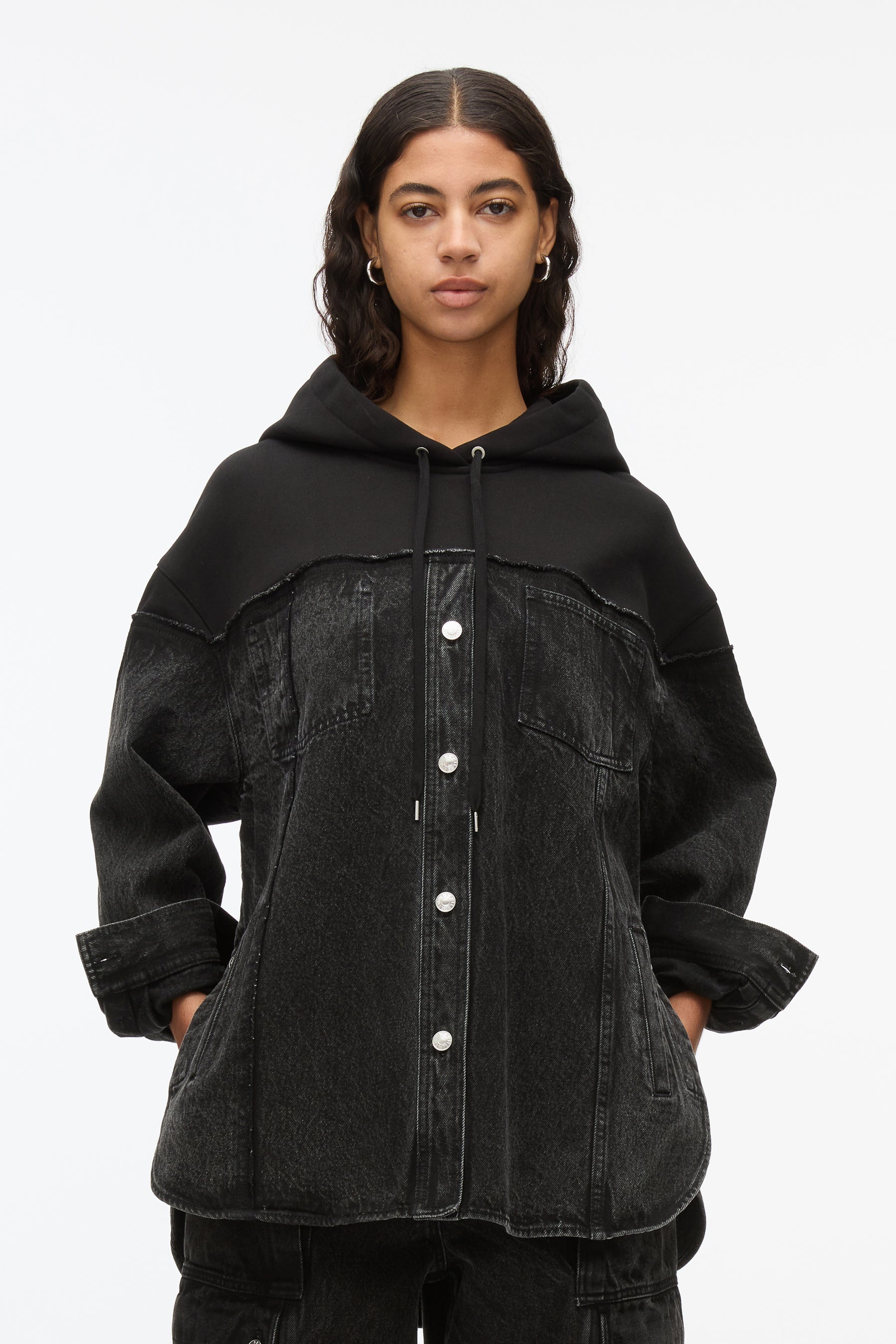 Hybrid Denim Hoodie - 4