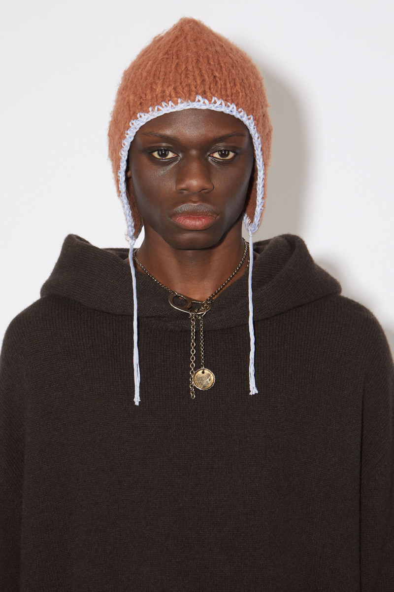 Wool cashmere hoodie - Dark brown 4