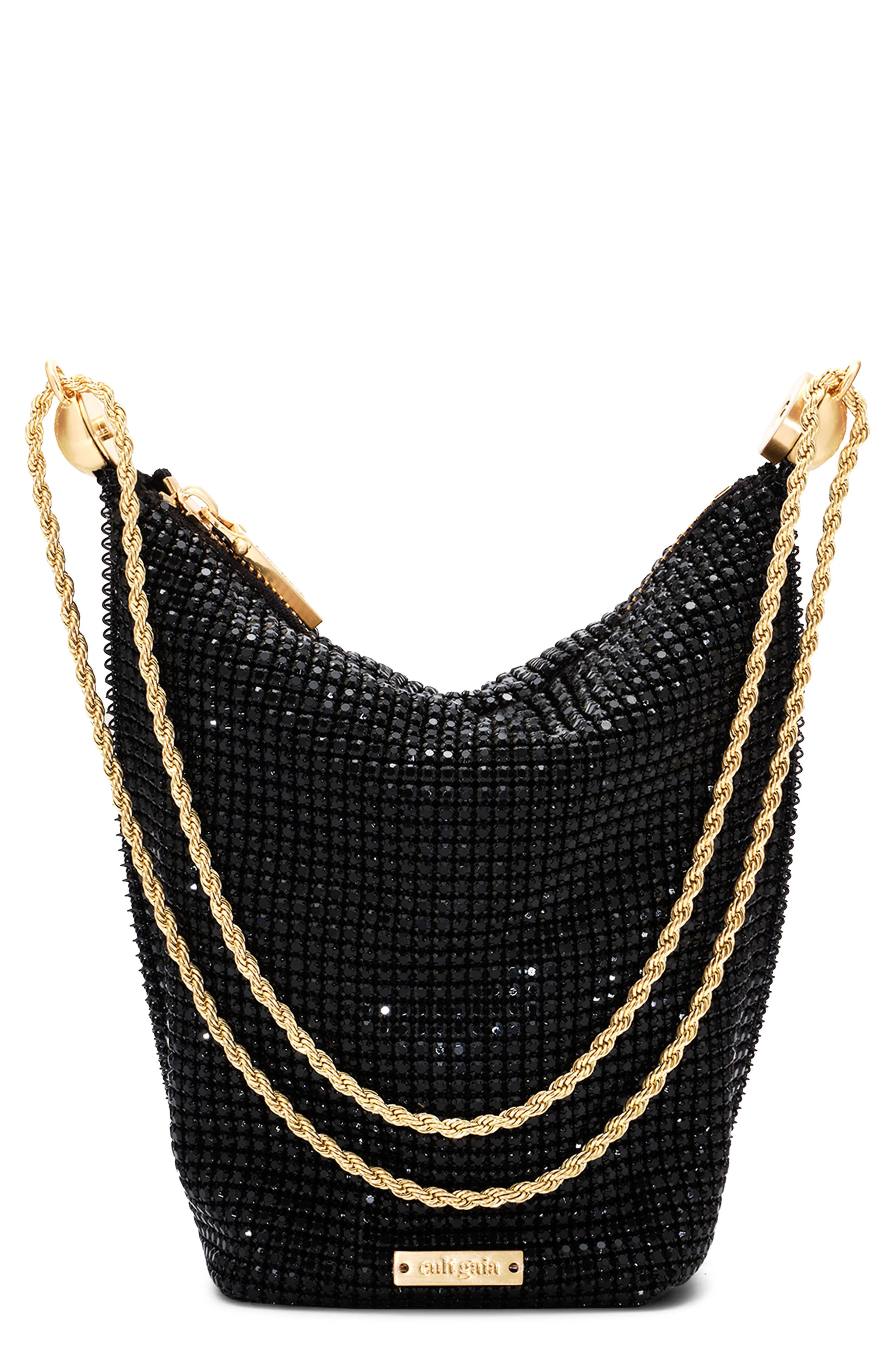 Cult Gaia Rue Crystal Mesh Wristlet in Black at Nordstrom - 1
