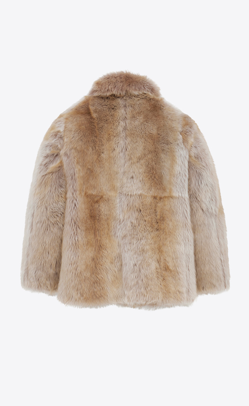 SAINT LAURENT coat in shearling outlook