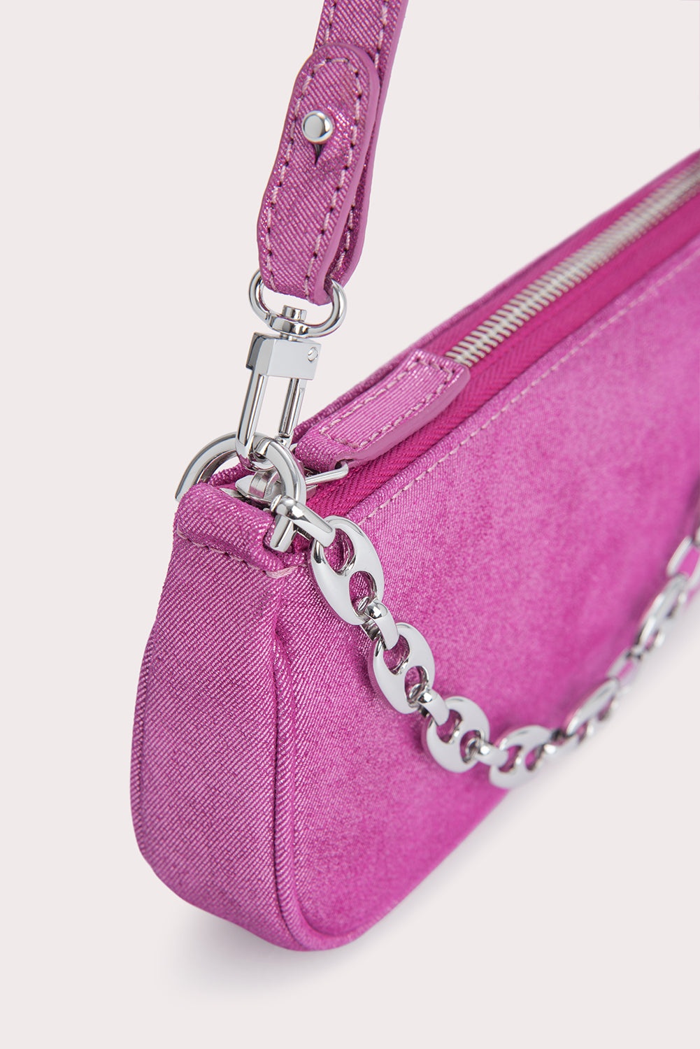 Mini Rachel Fuchsia Jeans Lame Leather - 3