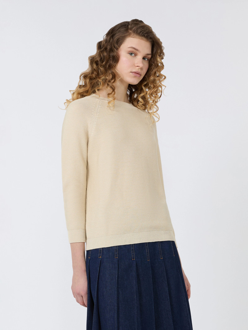 AERE Cotton sweater - ECRU 3