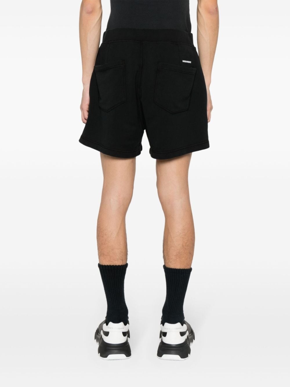 logo-print track shorts - 4
