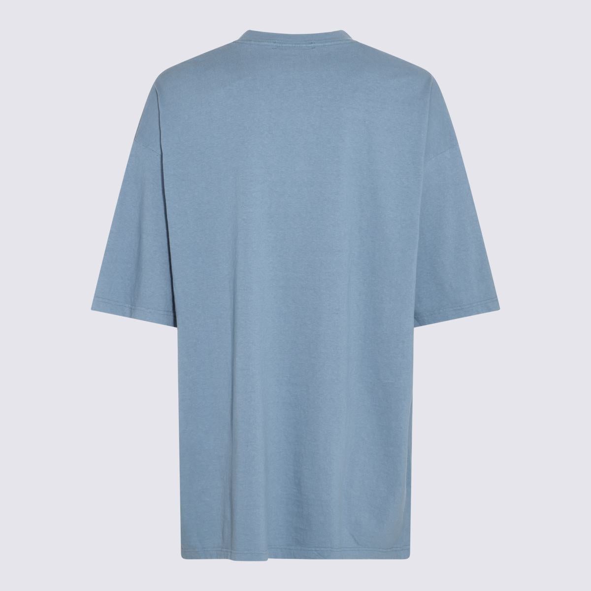 UNDERCOVER LIGHT BLUE COTTON T-SHIRT - 2