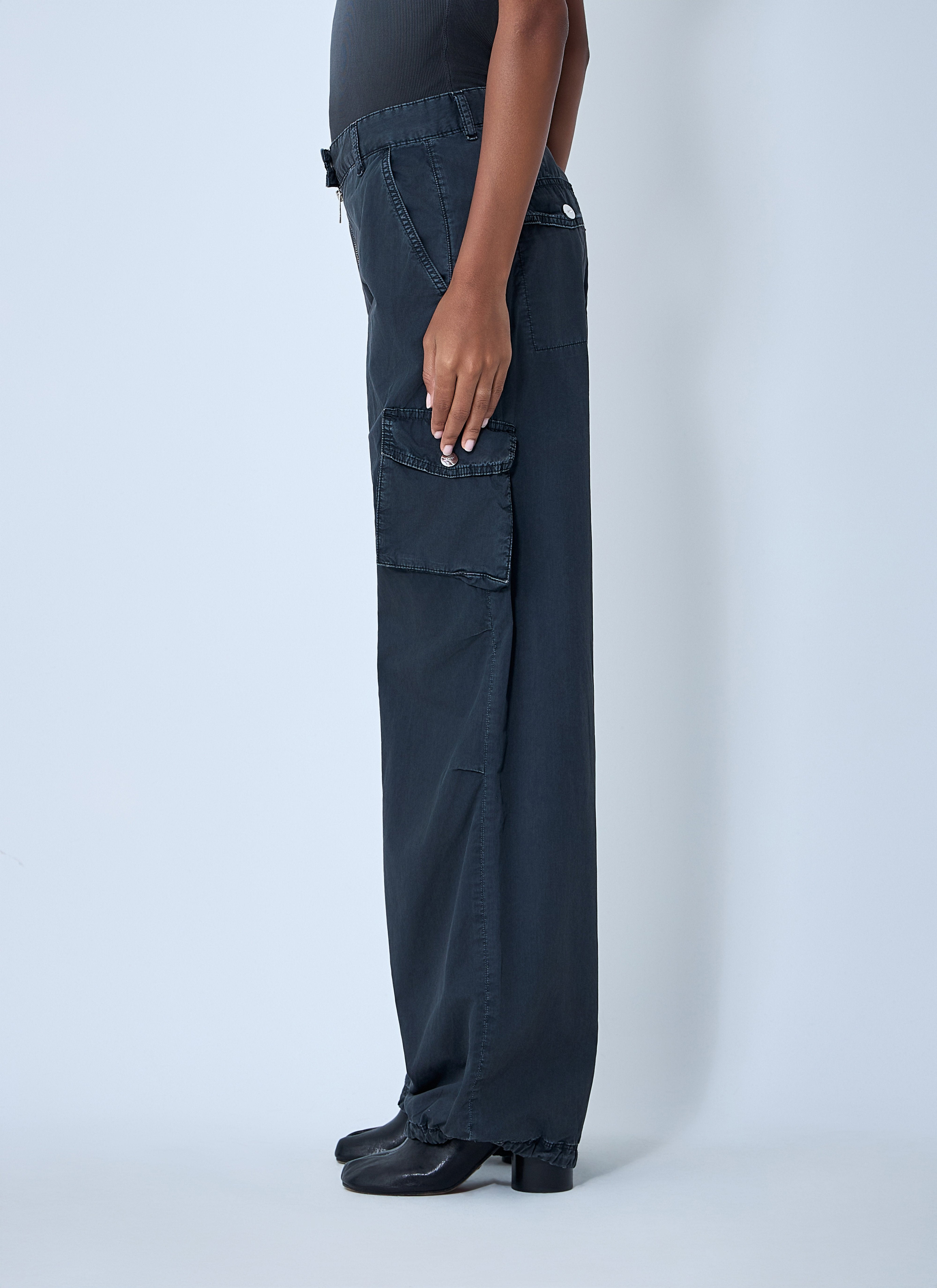 Ganni Women Cotton Cargo Pants - 3