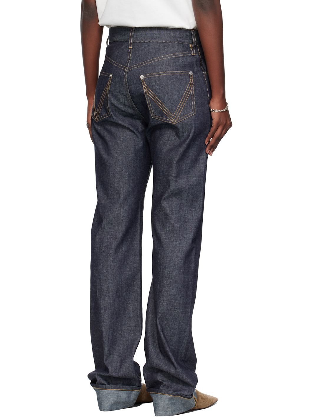Navy Straight Jeans - 3