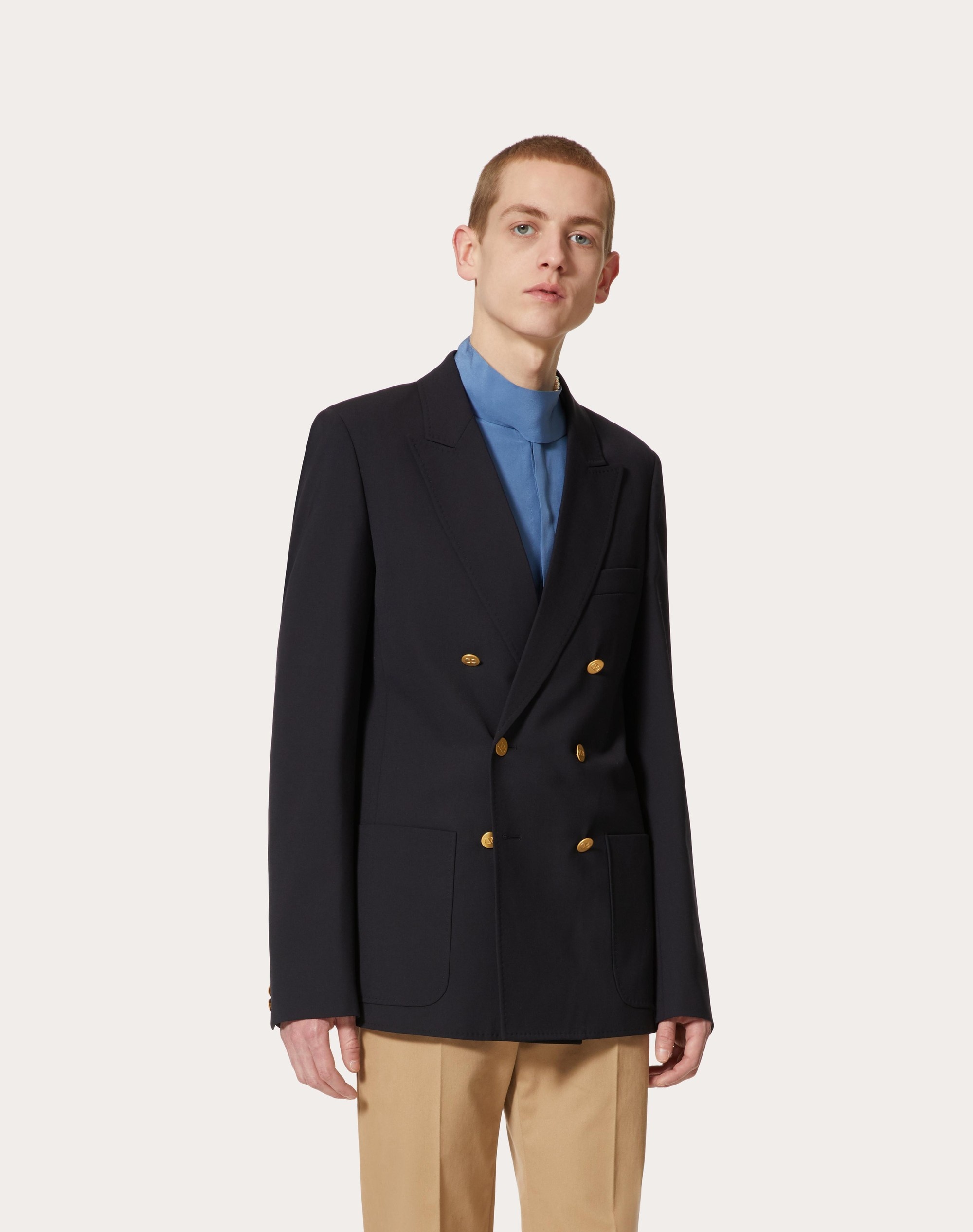 DOUBLE-BREASTED WOOL MIX JACKET - 3