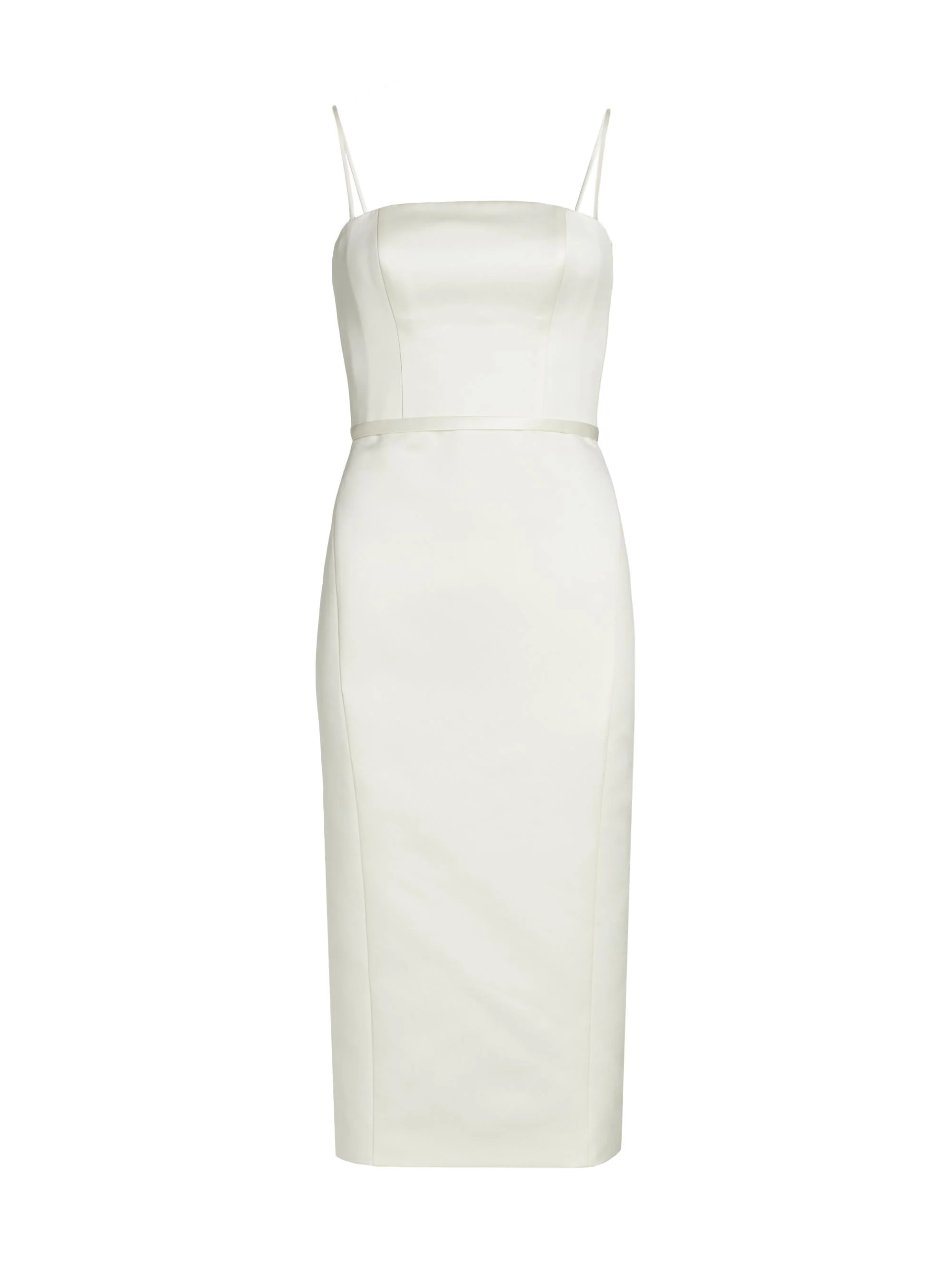 Women's Duchess Satin Sheath Dress - Ivory - 1