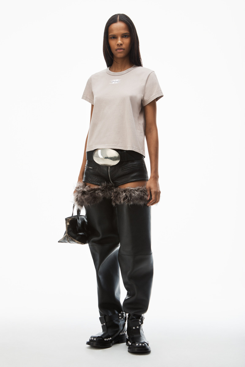 Alexander Wang blade logo-embossed tee in cotton outlook