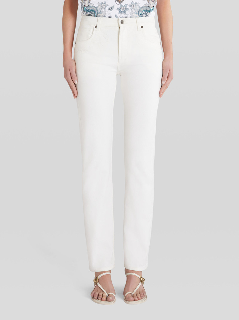 Etro DENIM JEANS WITH PAISLEY EMBROIDERY outlook