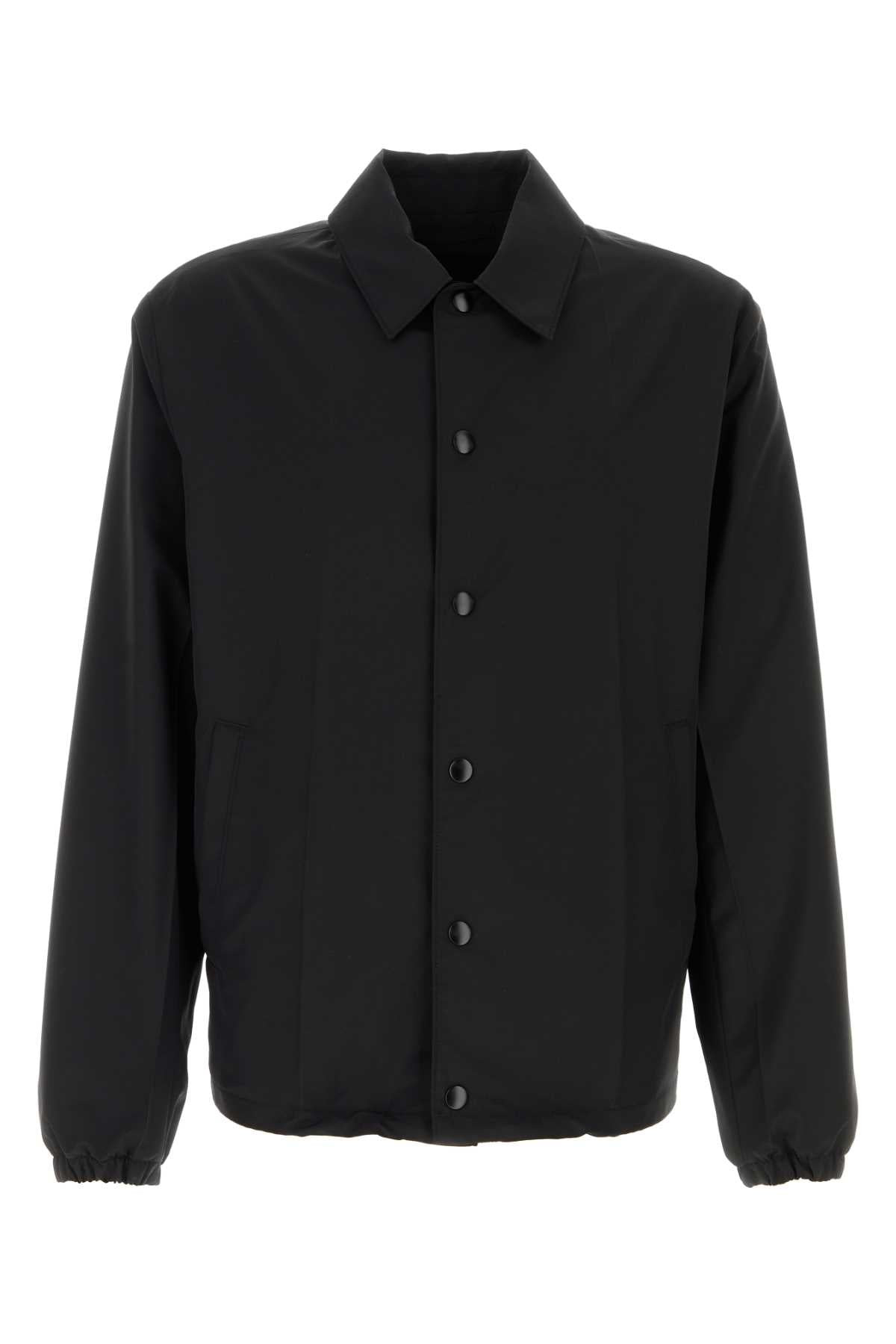 Prada Men Black Wool Blend Jacket - 1