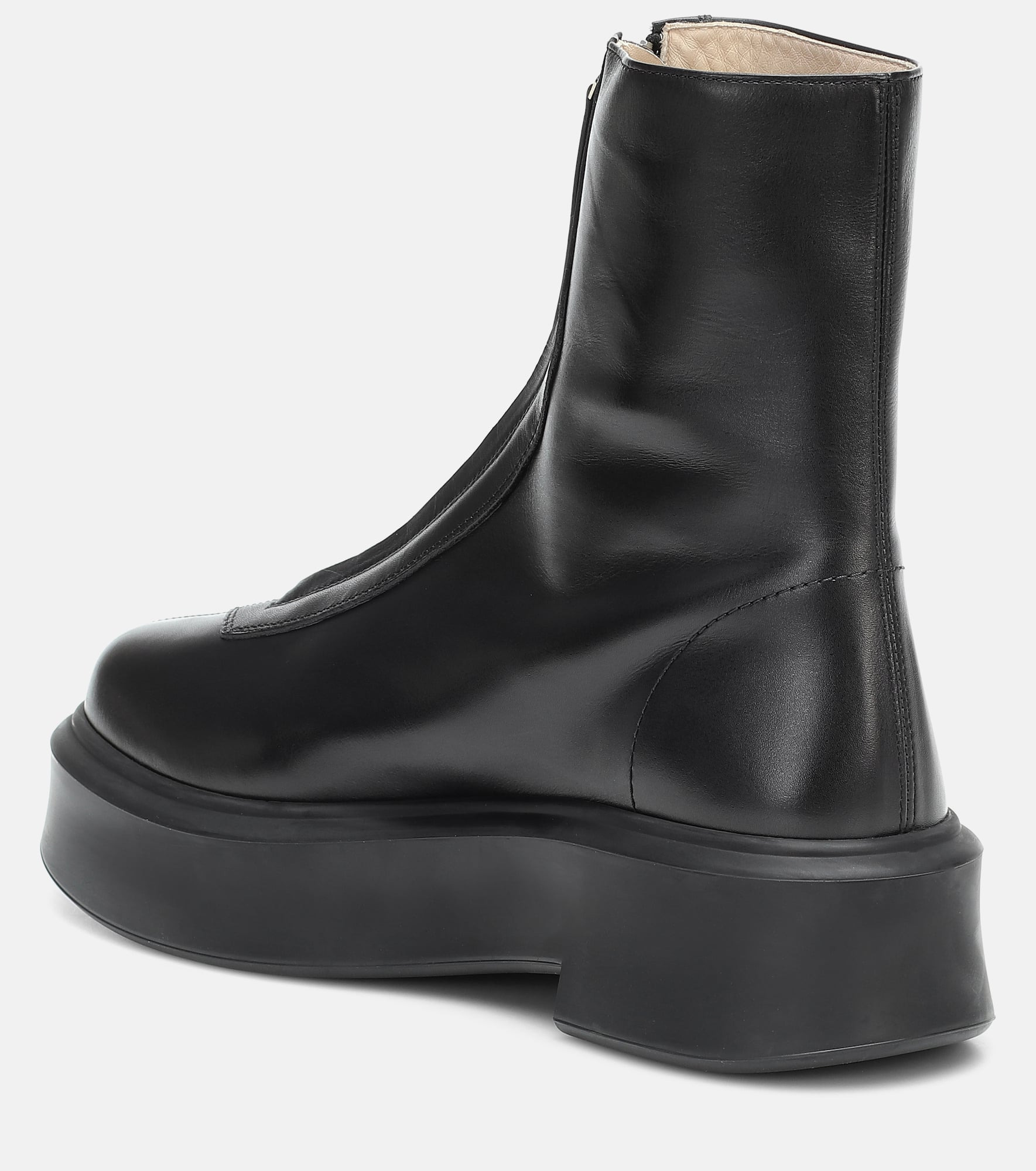 Zipped 1 leather ankle boots - 3