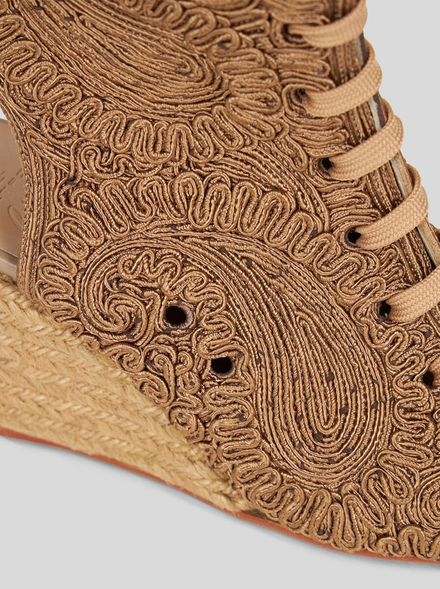 PEEP-TOE PAISLEY ANKLE BOOTS - 4