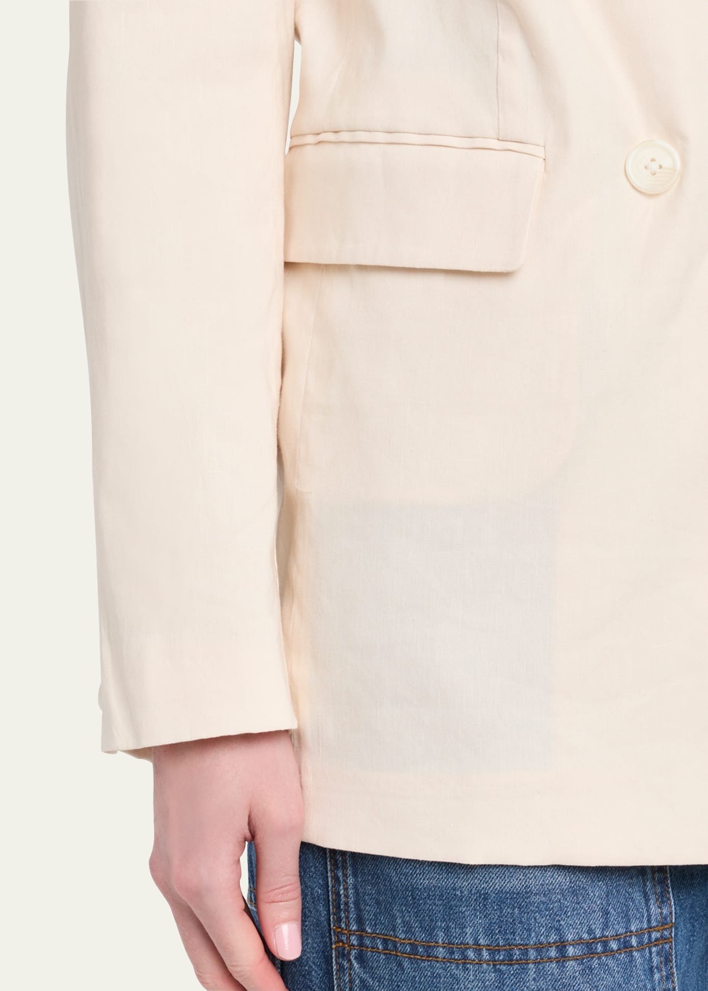 Emile Double-Breasted Linen Blazer - 5