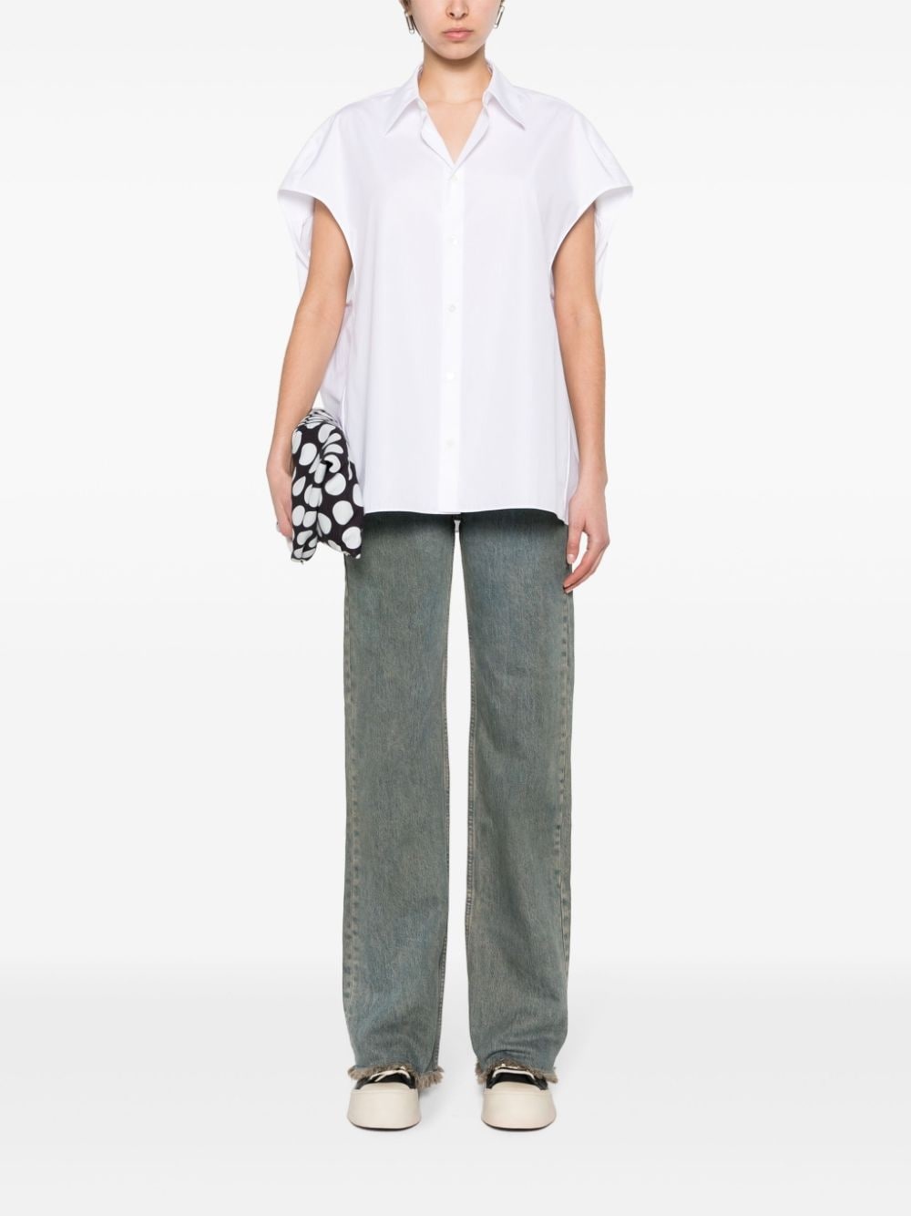 poplin sleeveless shirt - 2