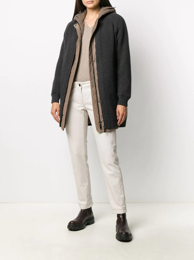 Brunello Cucinelli layered zip-up jacket outlook