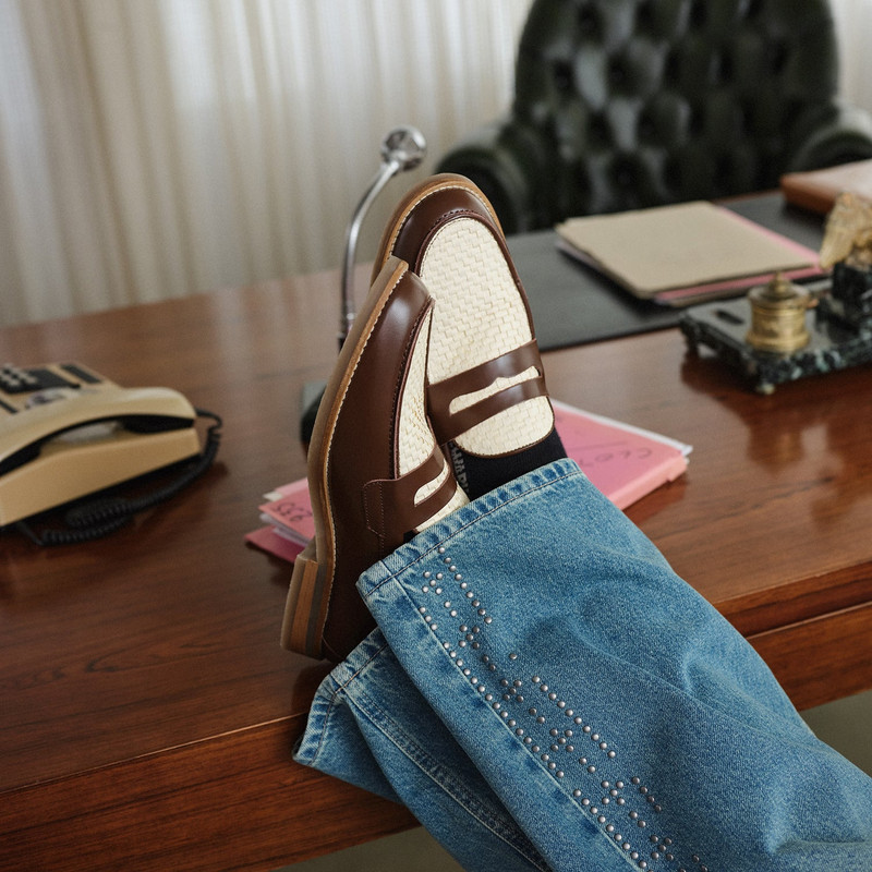 Peso Blue Studded Denim Jeans 4