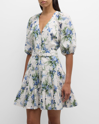 VERONICA BEARD Dewey Floral Button-Front Mini Dress outlook
