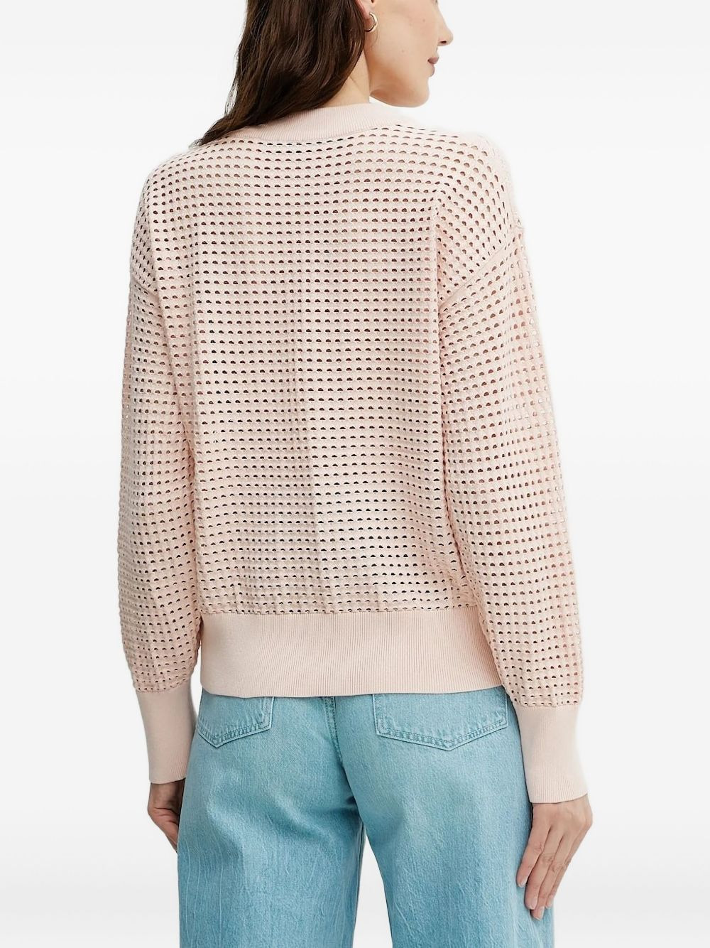logo-detail panelled sweater - 2