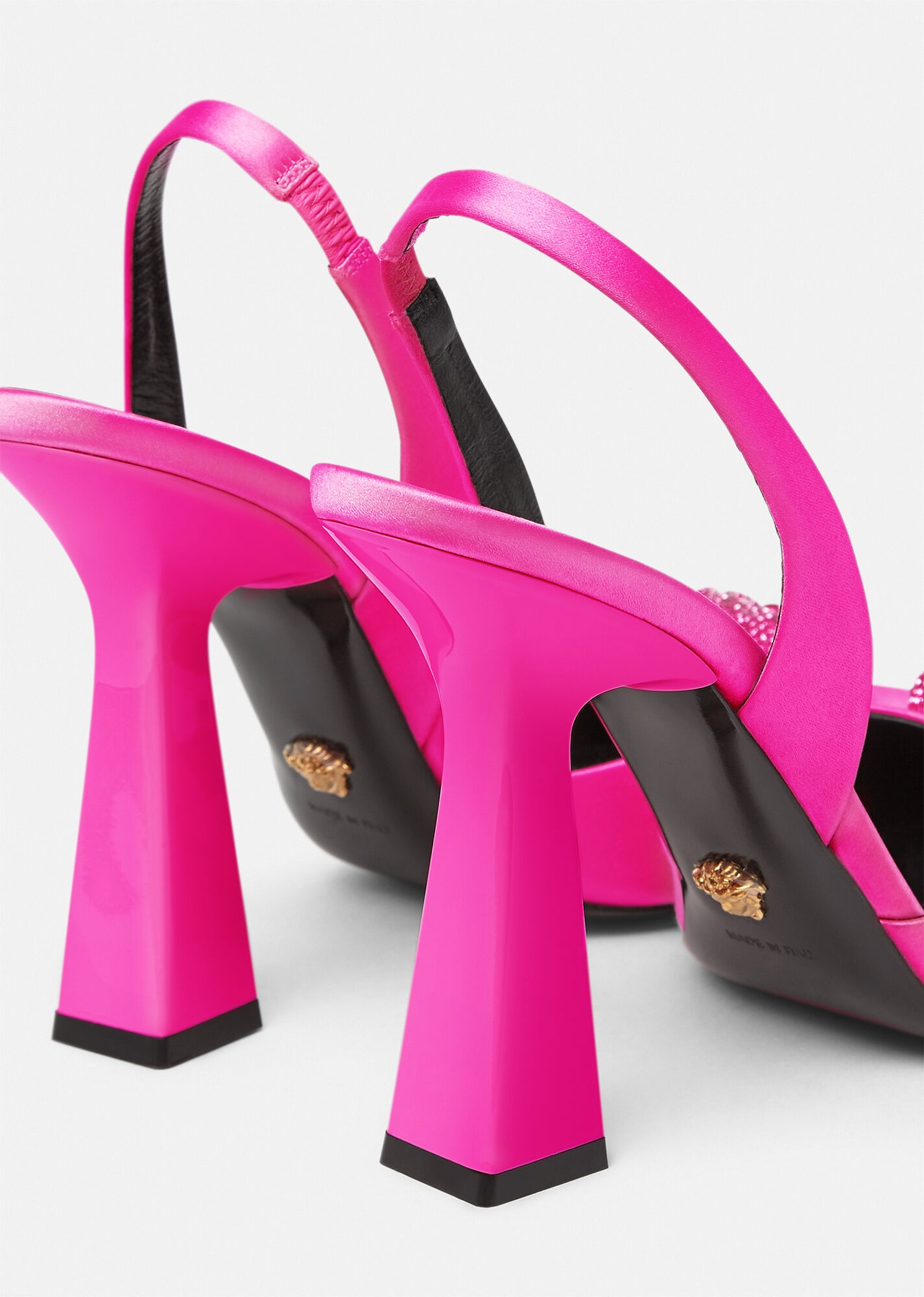 Crystal La Medusa Satin Sling-Back Pumps - 4