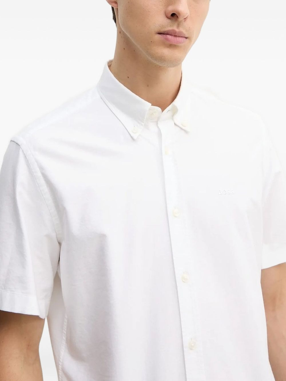 short-sleeved buttoned-down shirt - 3