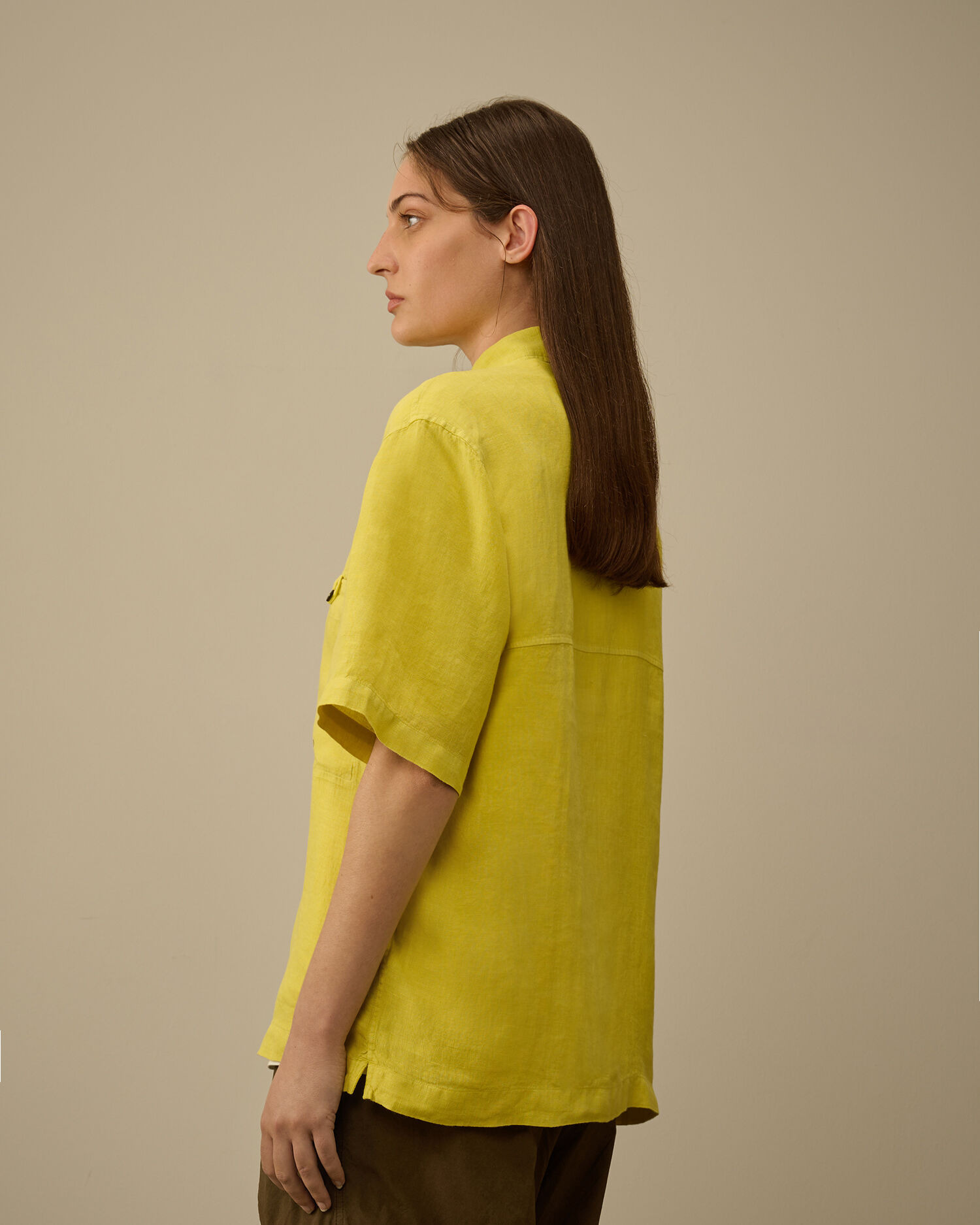 Linen Boxy Short Sleeve Shirt - 7