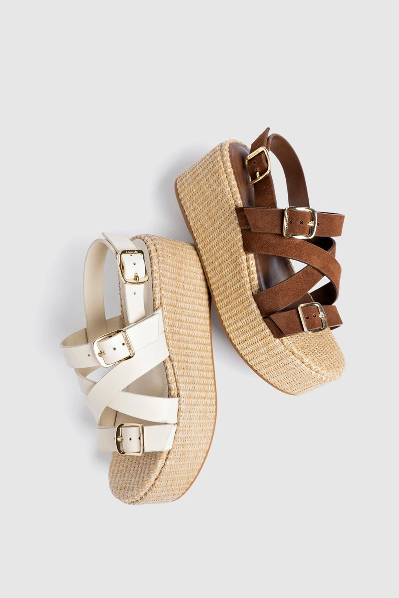 Patti Flatform Ivory Leather 4