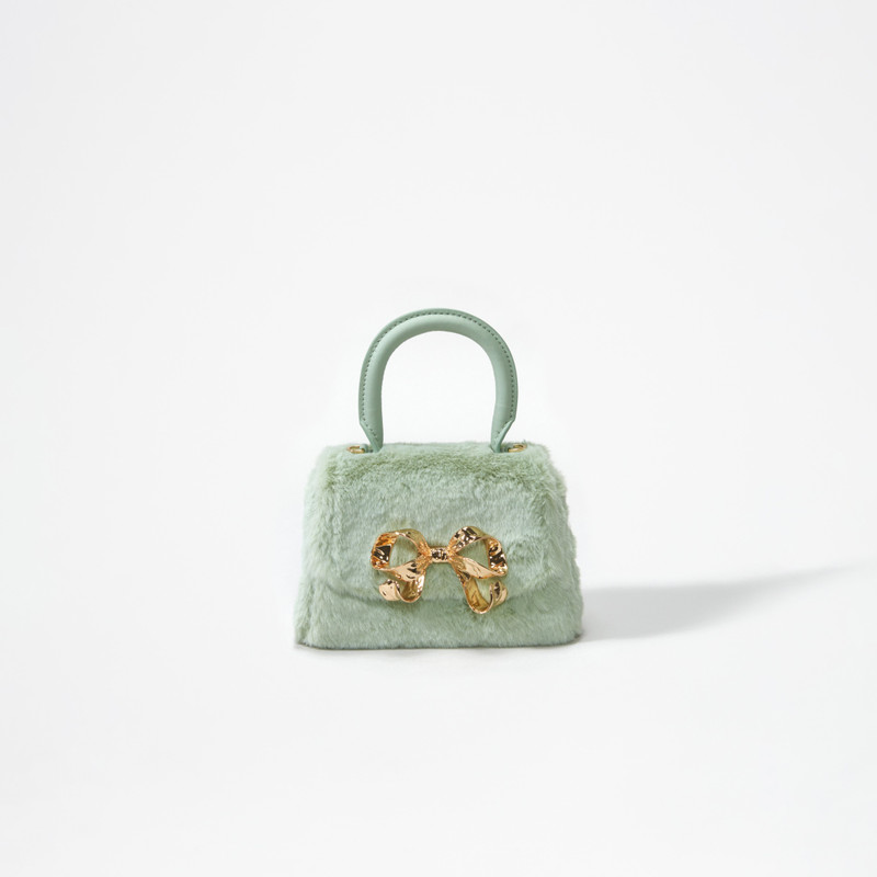 Green Fluffy Bow Micro Bag 1