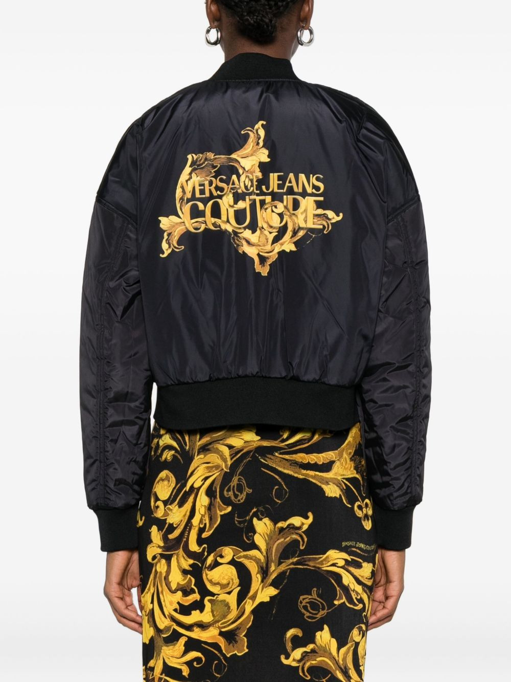 baroque-print bomber jacket - 6