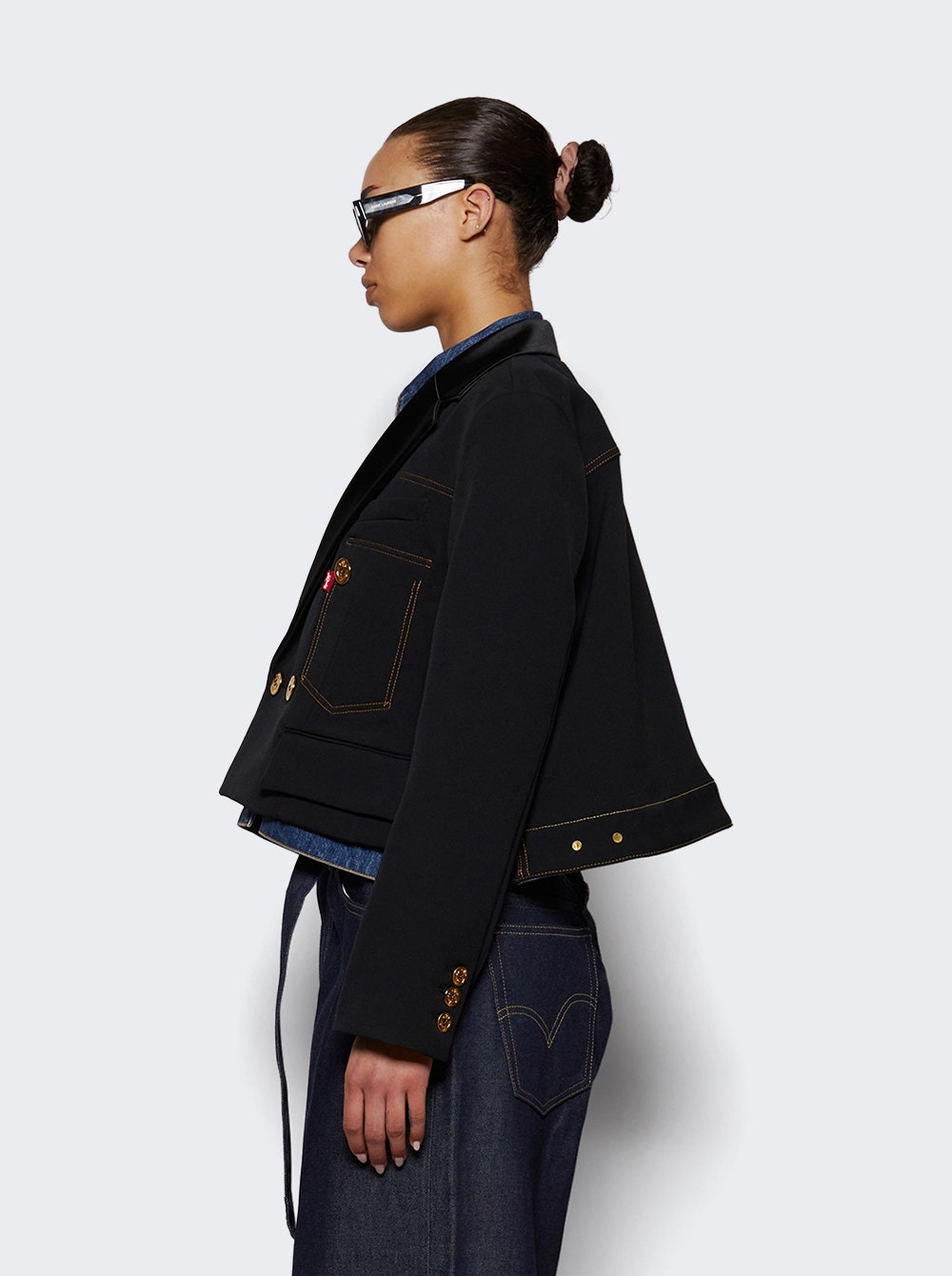 X Levi's Denim Matelassé Twill Jacket Black - 3