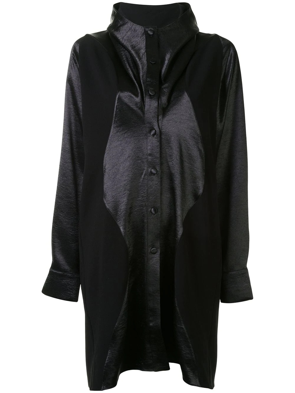 hooded button shirt - 1