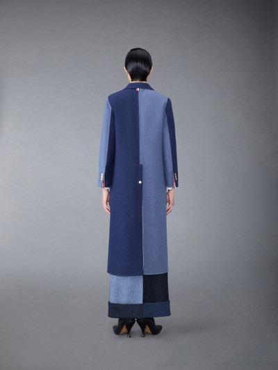 Thom Browne Fun-Mix Double Face Melton Elongated Sack Overcoat outlook