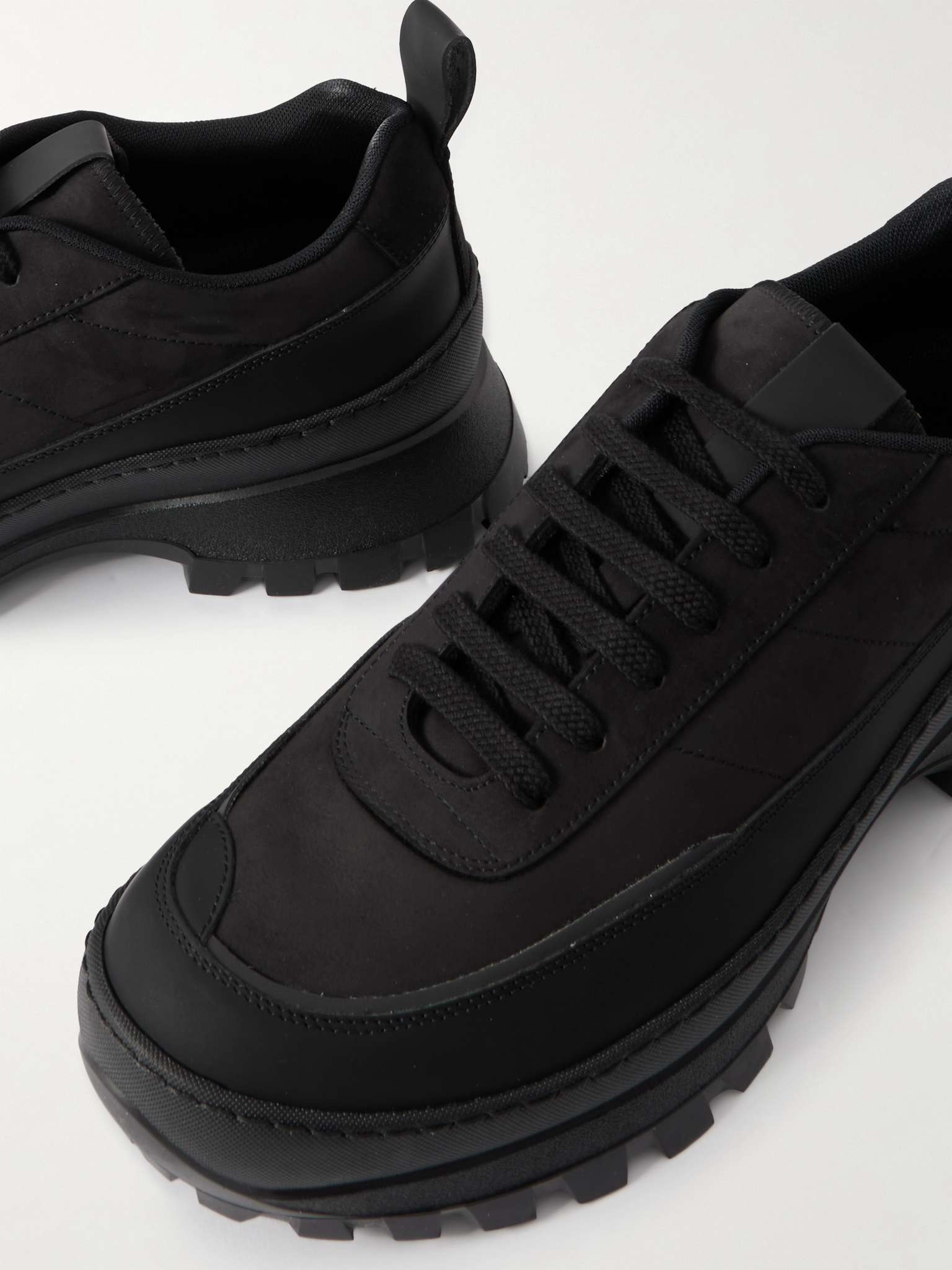 Track Hiker Rubber-Trimmed Suede Sneakers - 6
