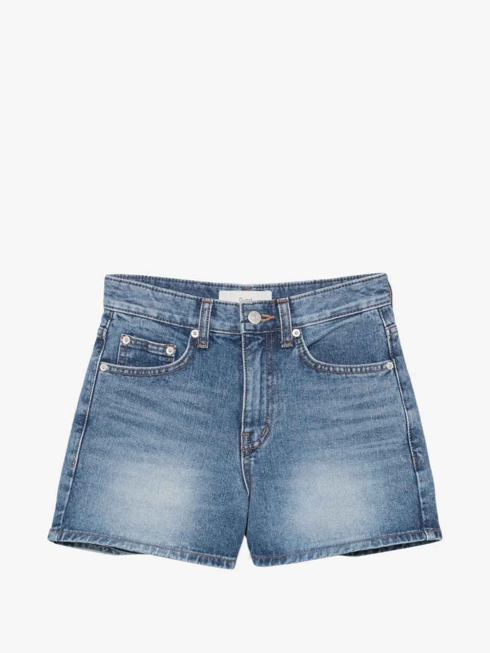 faded denim shorts - 1