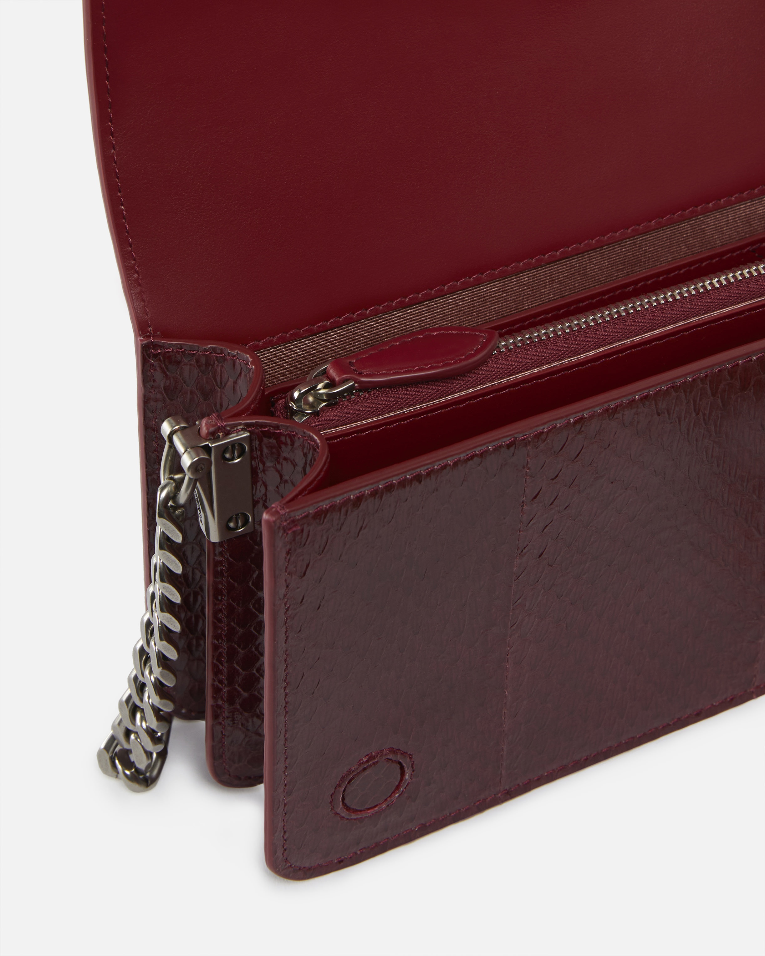 MINI LOVE BAG CROSSBODY BAG IN GLOSSY REPTILE PINKO GALLERIA. - 4